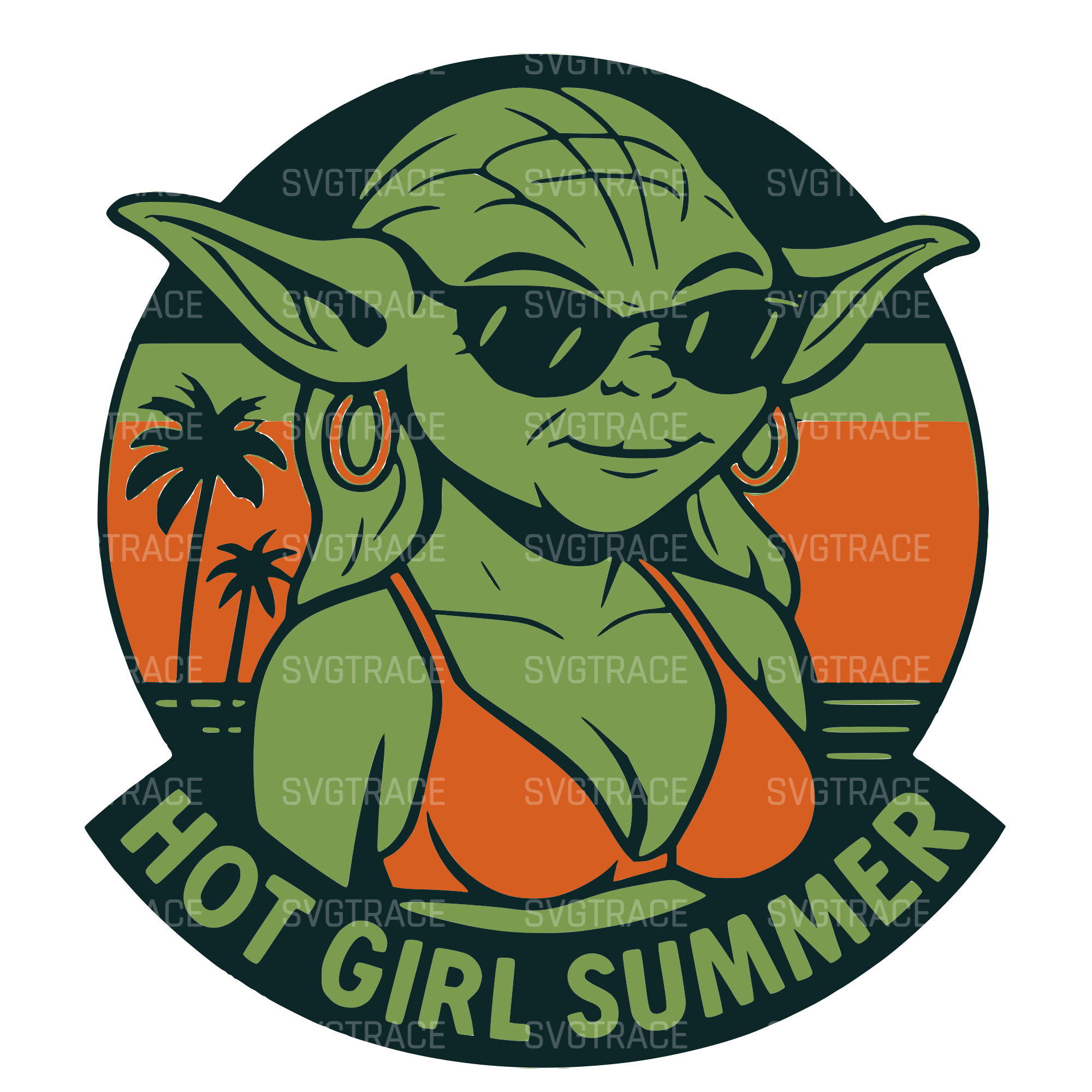 Hot Girl Summer Yoda SVG